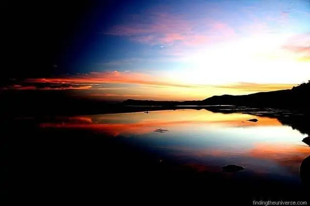 Sunset over Lagoon Beach