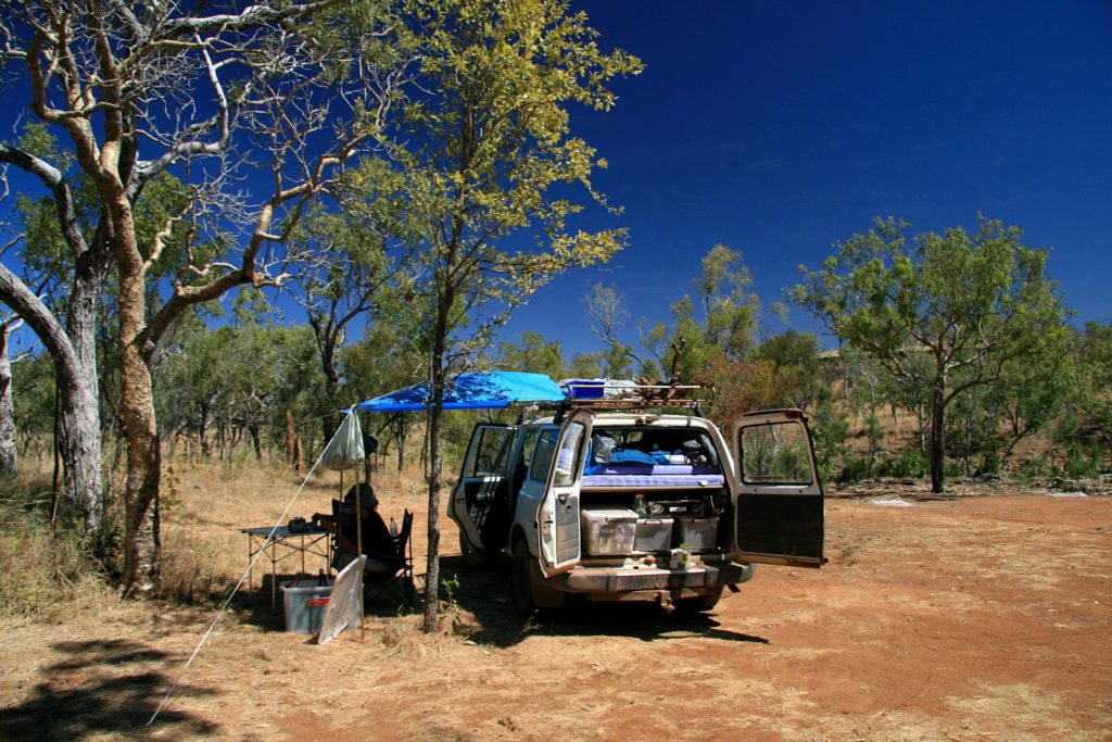 Outback camping Australia northern territory Gregory National Park Landcruiser