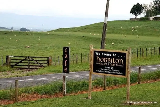 Hobbiton Cafe sign