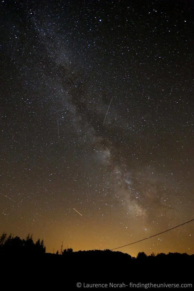 Milky Way in the night sky