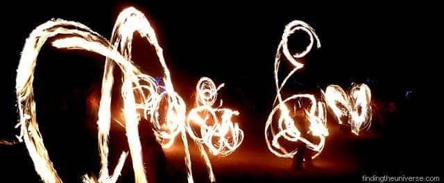 Fire twirlers - Australian outback festival