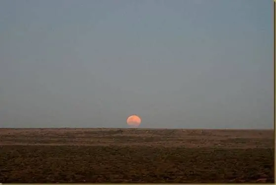 Moon rise over outback