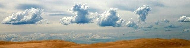 Clouds over sand dunes - New South Wales - Australia