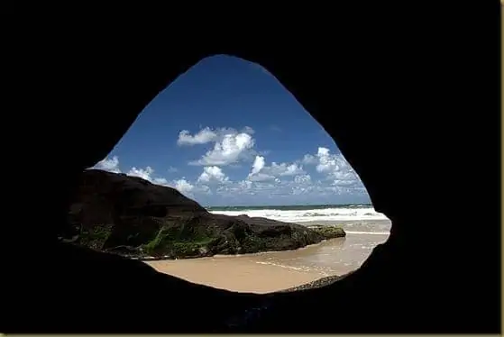 From the cave mouth