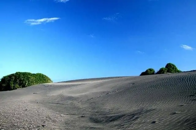 Black sand dunes