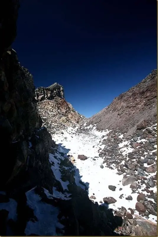 Entering the Taranaki Crater