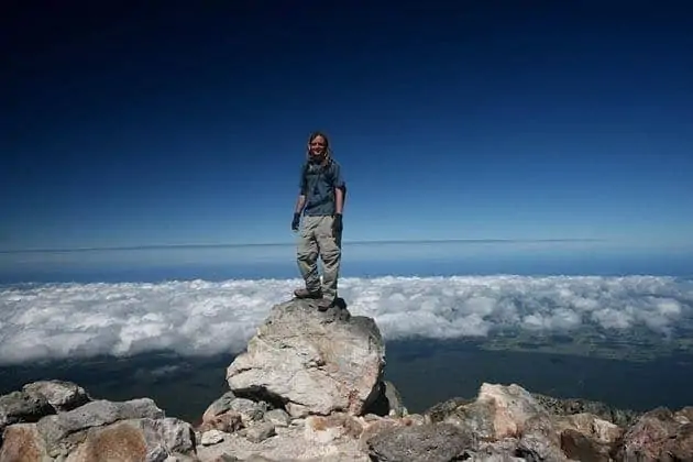 Laurence on the summit of Taranaki Laurence on the summit of Taranaki