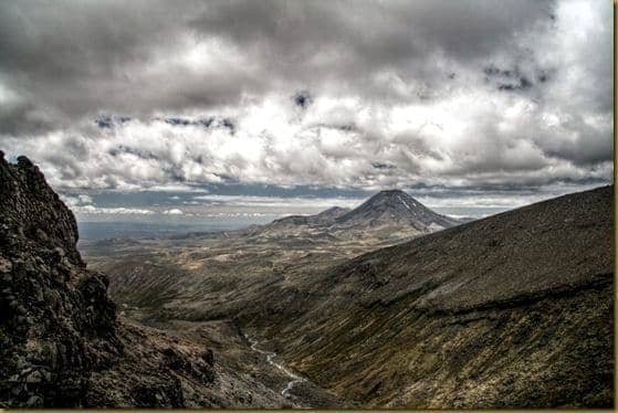 HDR view of Mount Ngauruhoe from Ruapehu