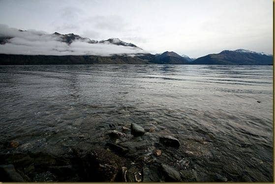 Cloud coated mountains by Lake Wakatipu 2