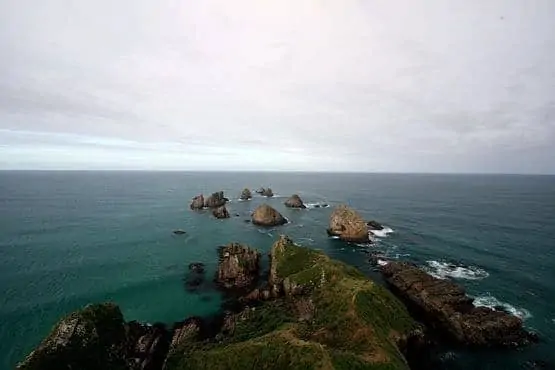 Nugget Point cliffs and sea