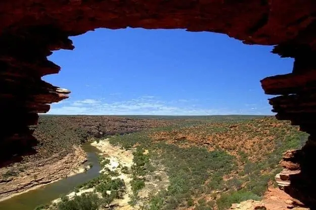 Looking through the archway Kalbarri national park Looking through the archway Kalbarri national park