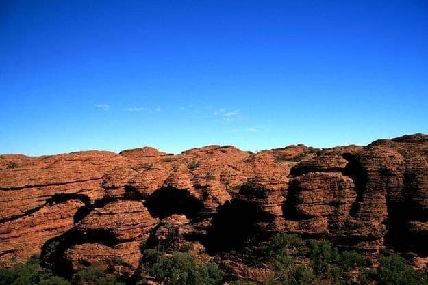 Beehive rock formation Cliff walls canyon rock formation Kings Canyon outback Australia