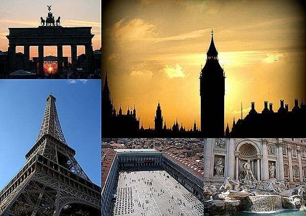 Cities of Europe Collage