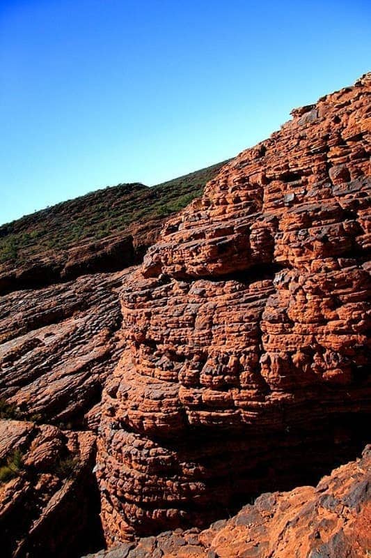 Cliff walls canyon rock formation Kings Canyon outback Australia
