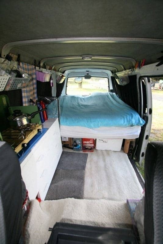 Travellers camper van interior New Zealand