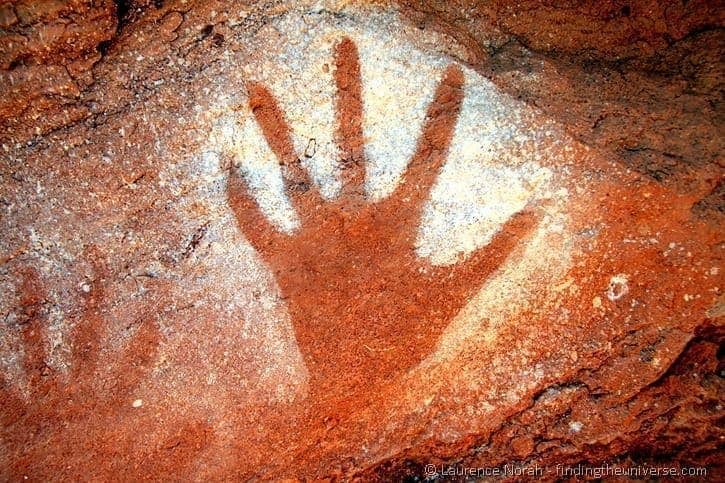 Rock art hand