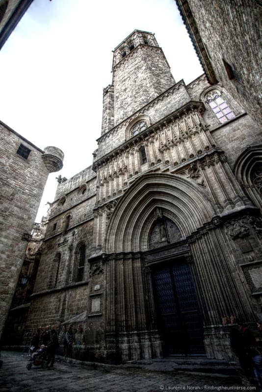 Cathedral Barcelona Gothic Quarter side entrance