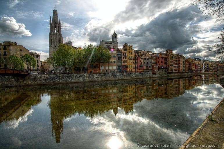 Girona houses river