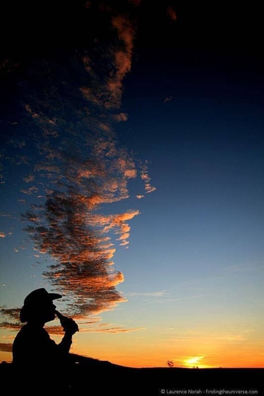 Beer and an outback sunset