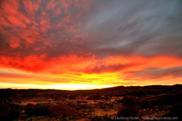 Devils marbles outback sunset