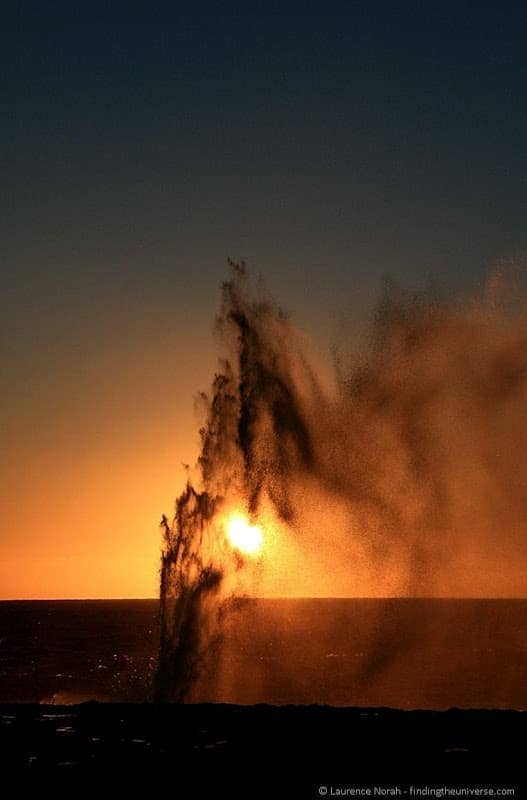 sunset blowhole