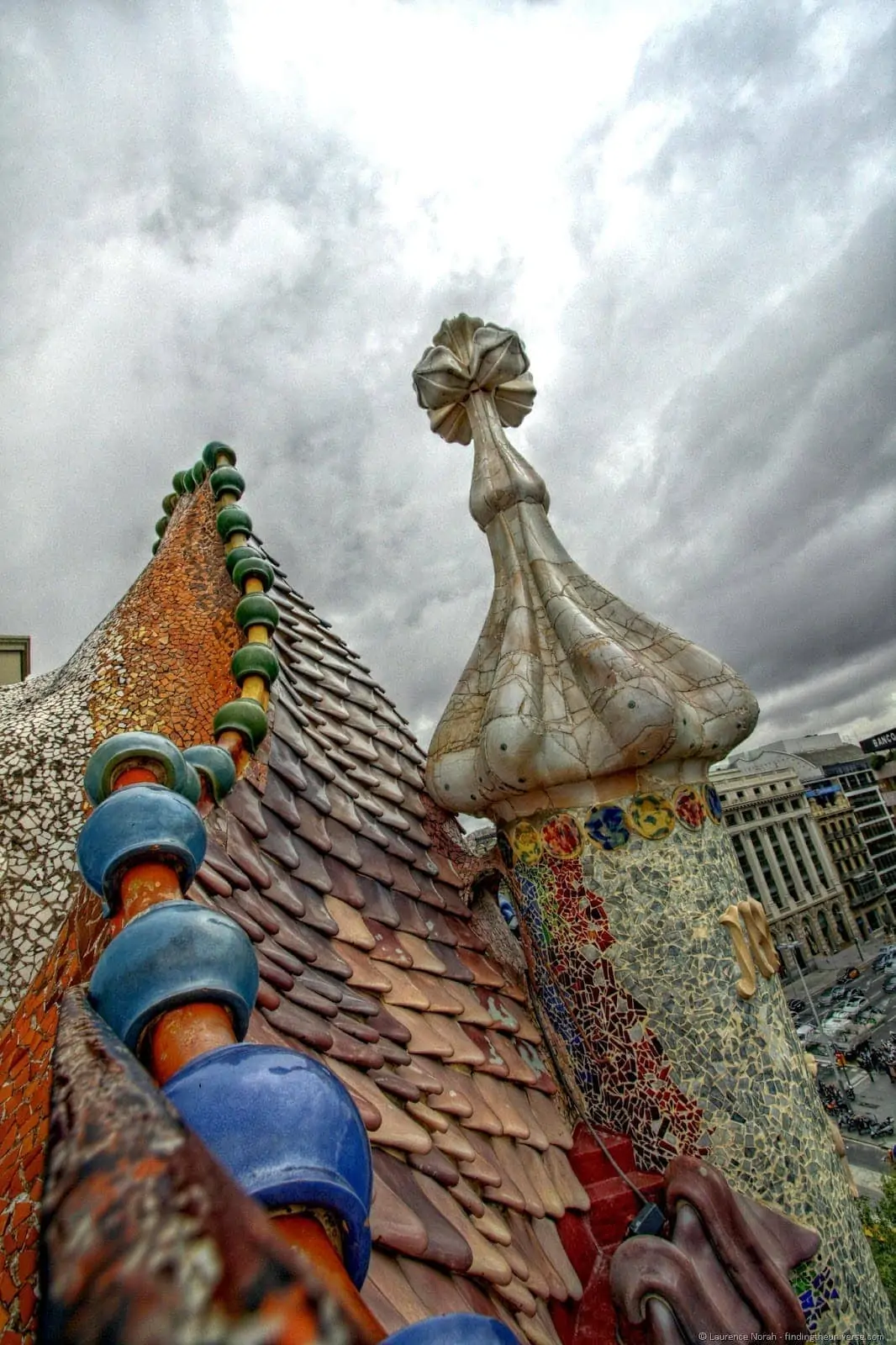 Casa Batlló dragon roof, Barcelona