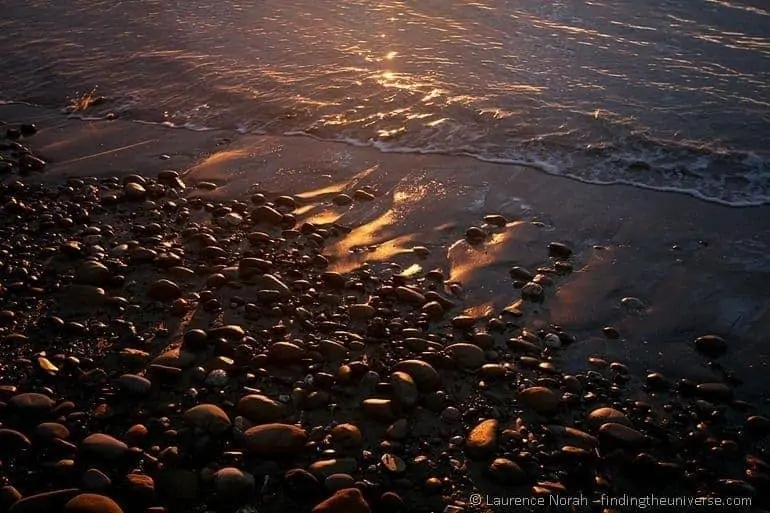 Sunrise beach pebbles Sunrise pebbles on a Nelson beach