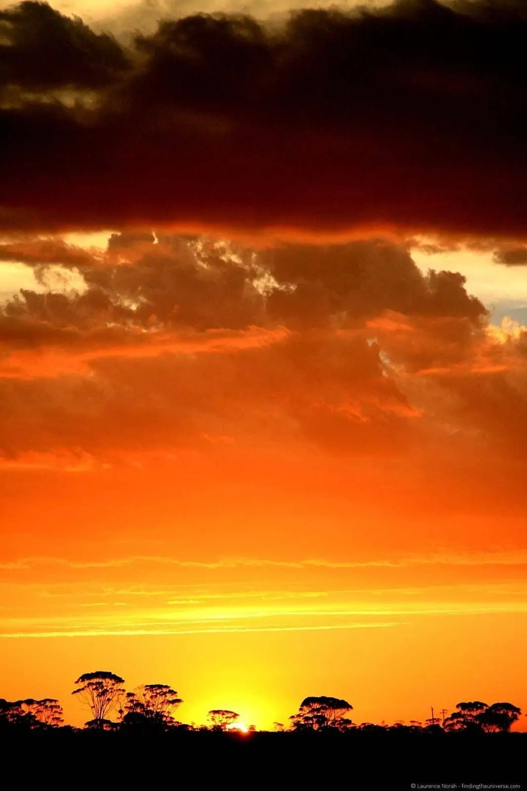 Sunset outback australia