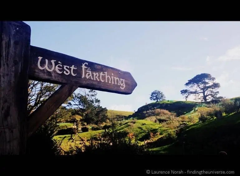Hobbiton movie set west farthing sign Hobbiton movie set west farthing sign
