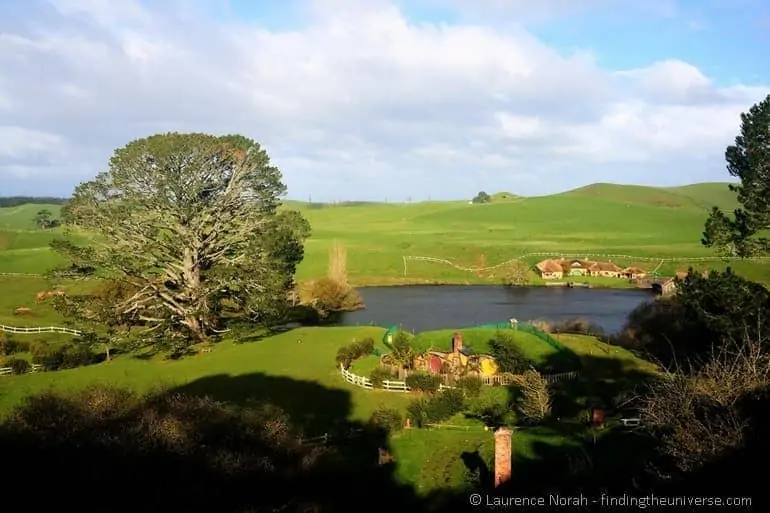 View of hobbiton from bag end New Zealand 2 View of hobbiton from bag end New Zealand 2