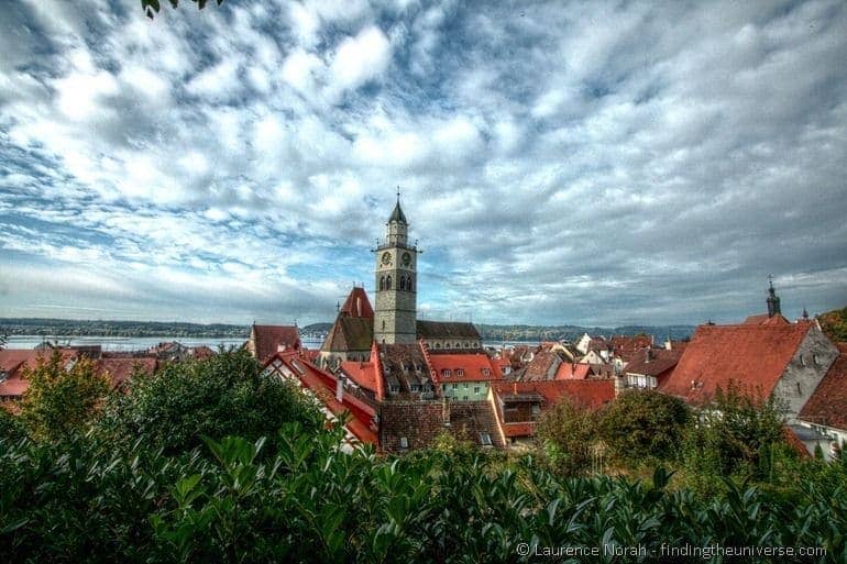 View from Uberlingen of Bodensee Lake Constance