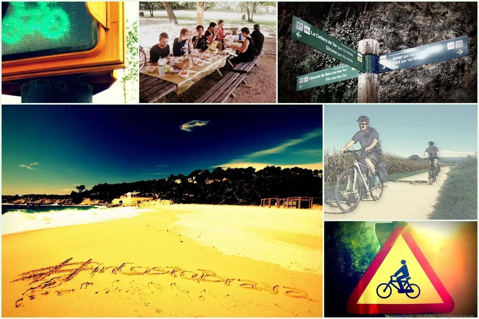 Bike ride collage