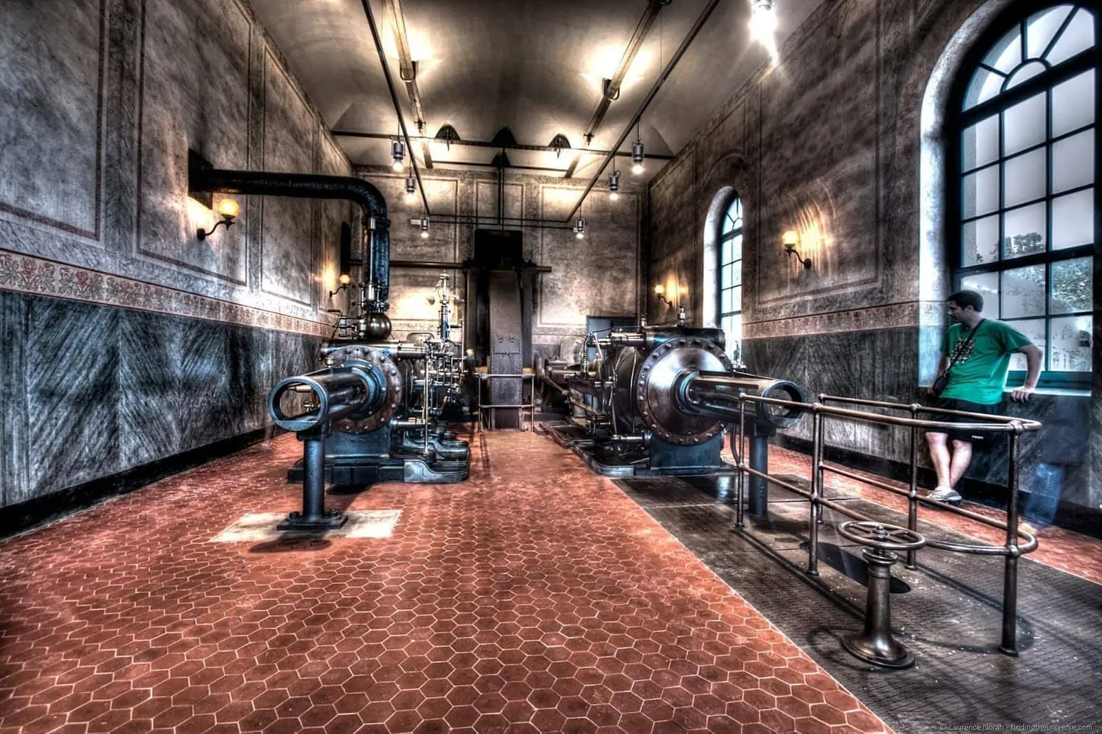 Steam punk working engine bures angles catalonia