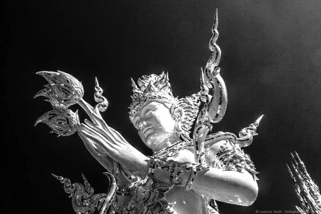 White temple statue chiang rai White temple statue chiang rai