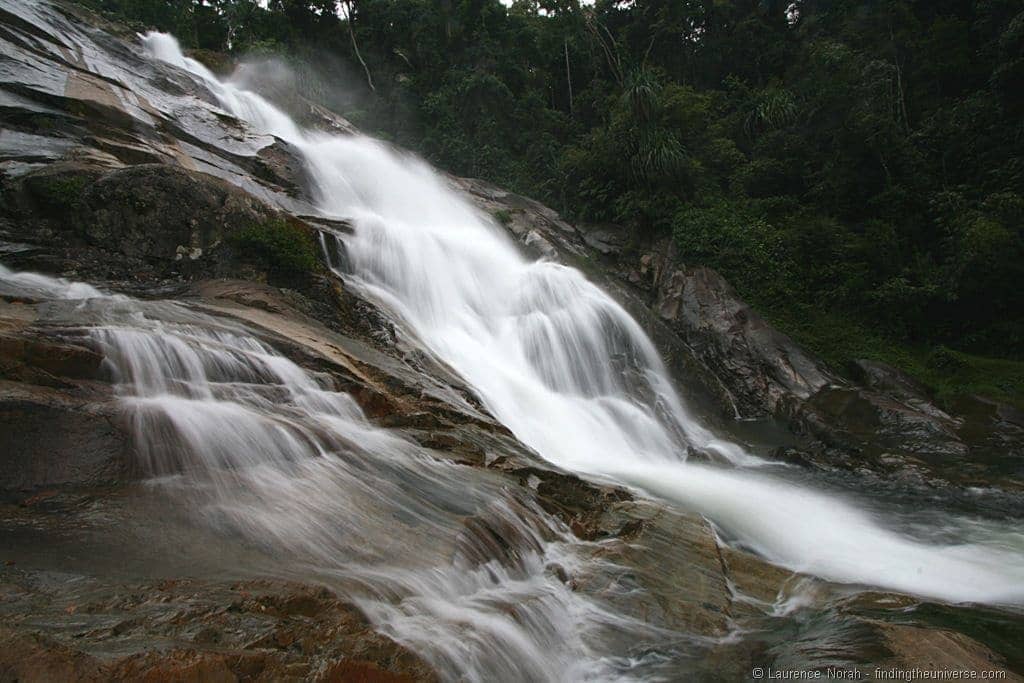 Namtok Karom waterfall level 7 Khao Luang National Park Thailand side view