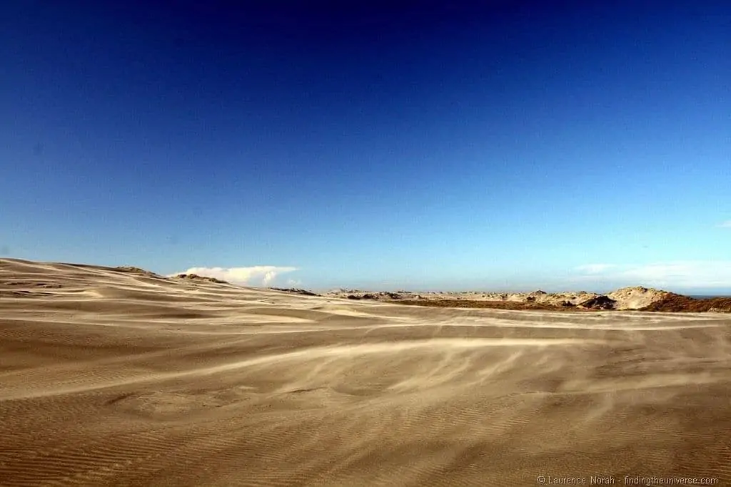 Sand blowing over Farewell Spit