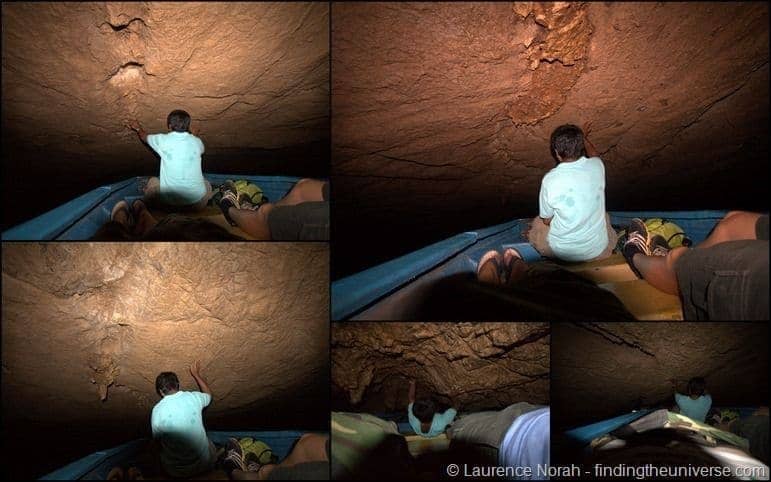 Inside belly of the dragon cave Thailand boat