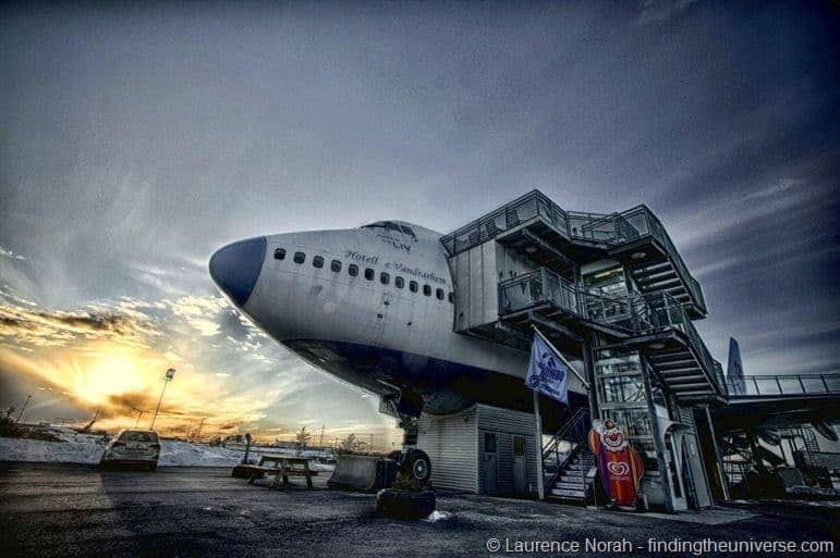 Jumbo stay nose 747 hostel Sweden Stockholm