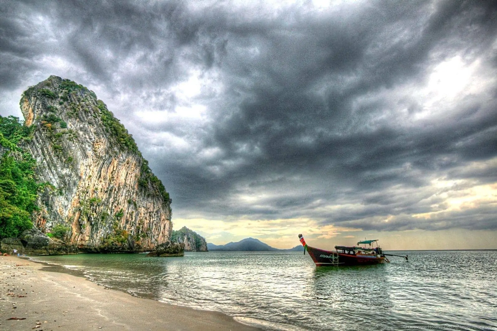 Long tail boat Thailand sky