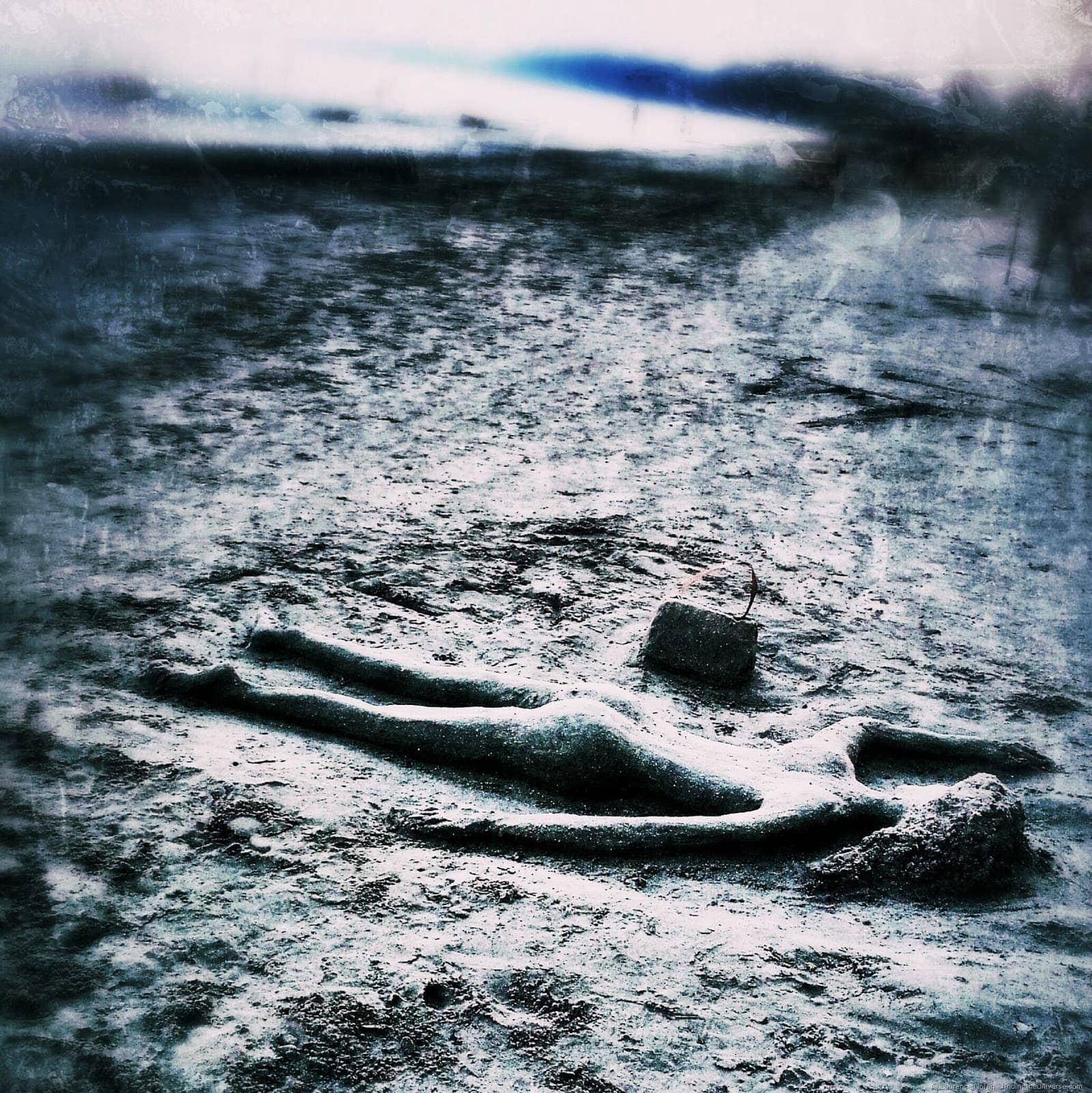 Sand sculpture girl beach nude