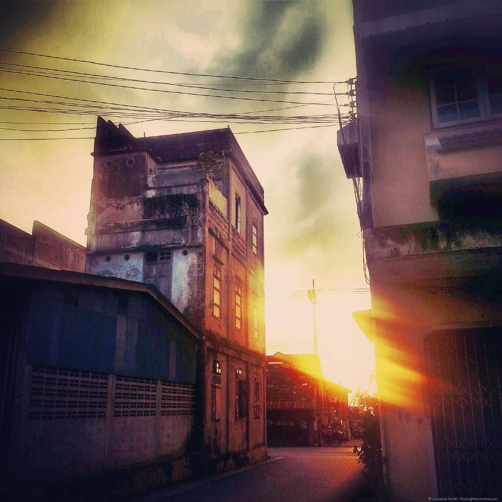 Sunset old town Songkhla Thailand
