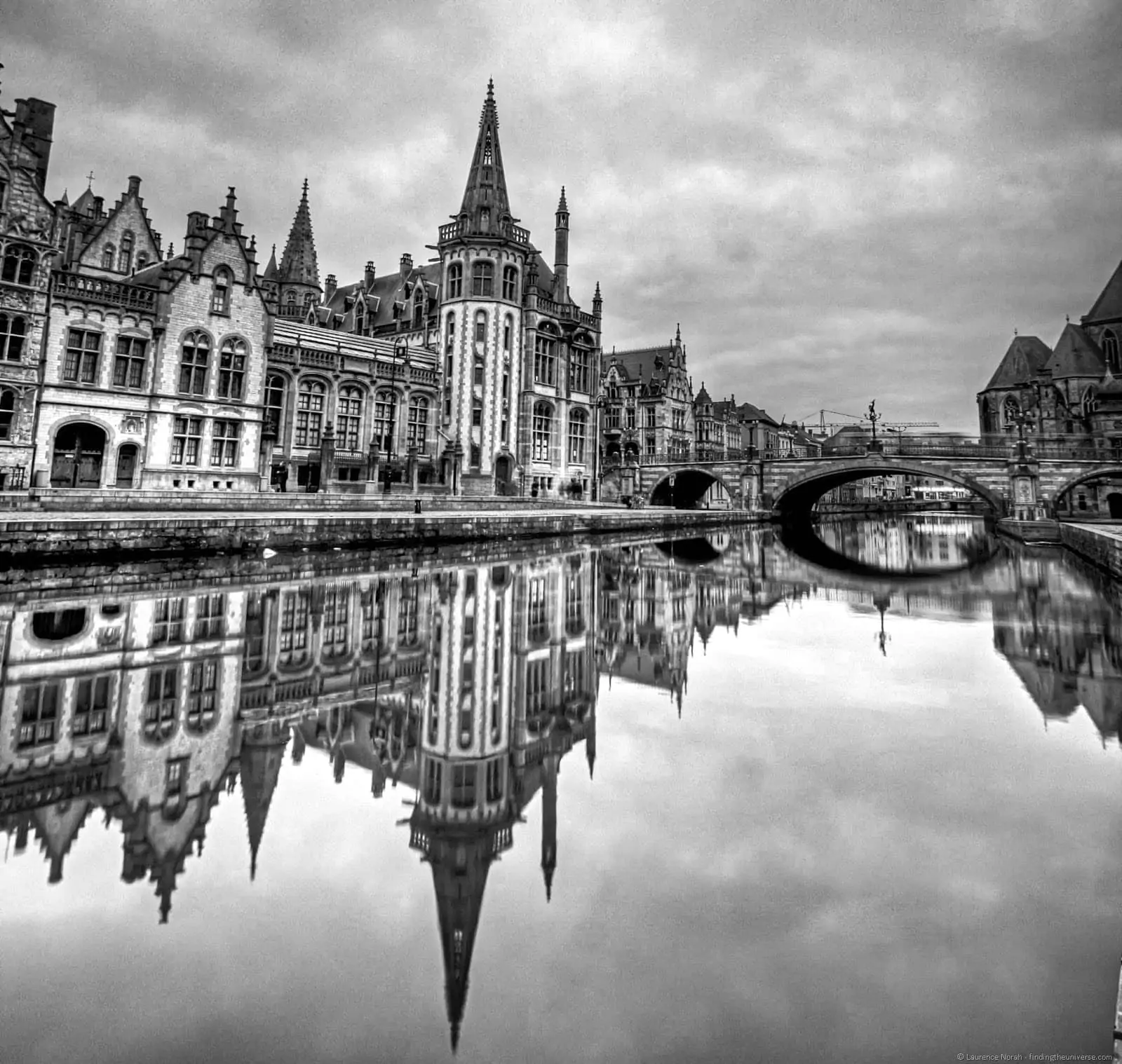 Graslei region Ghent waterways reflections 3