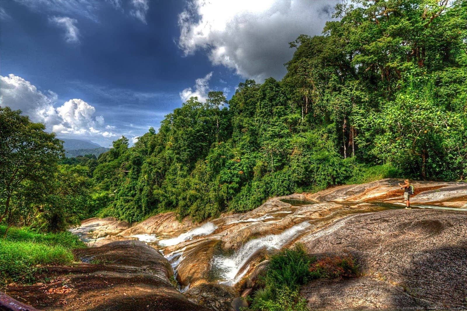 Namtok Karom waterfall level 4 Khao Luang National Park Thailand