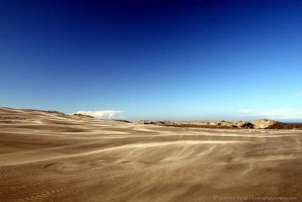 Sand blowing over Farewell Spit Sand blowing over Farewell Spit