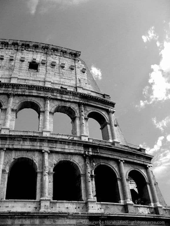 Rome Coliseum black and white