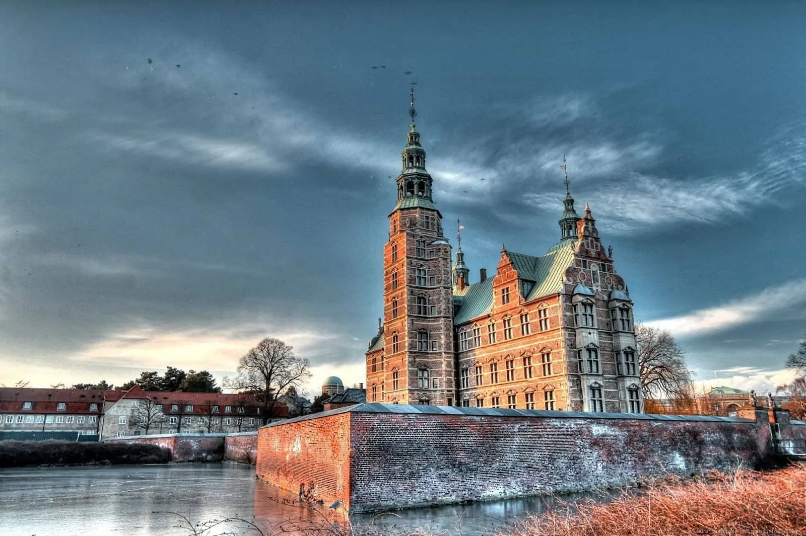 Rosenburg Castle Copenhagen at sunset Rosenburg Castle Copenhagen at sunset