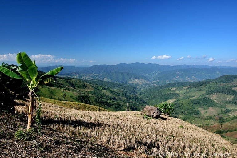 Shack on hillside Thailand