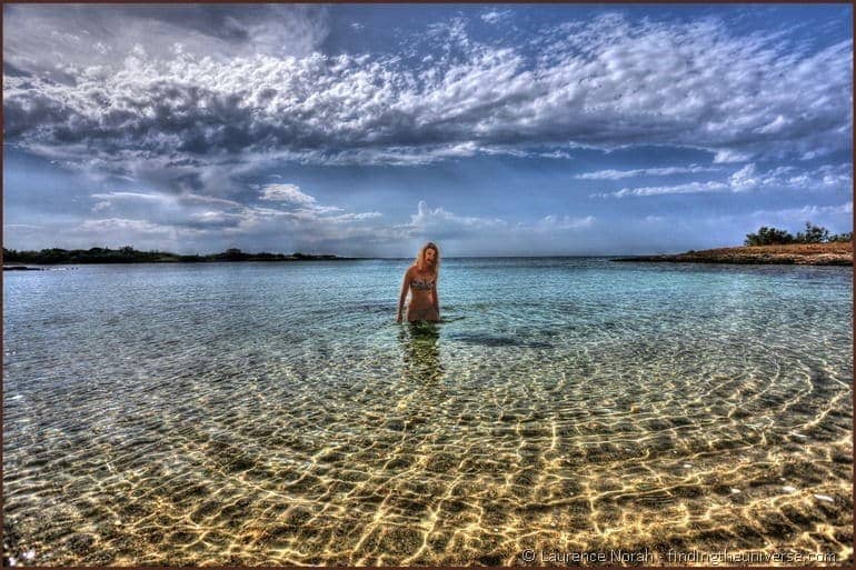 Emma in the sea