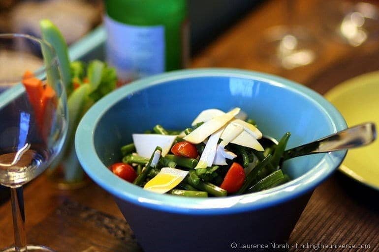 Rocket parmesan and tomato salad