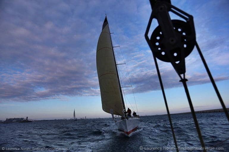 Sail boat behind us